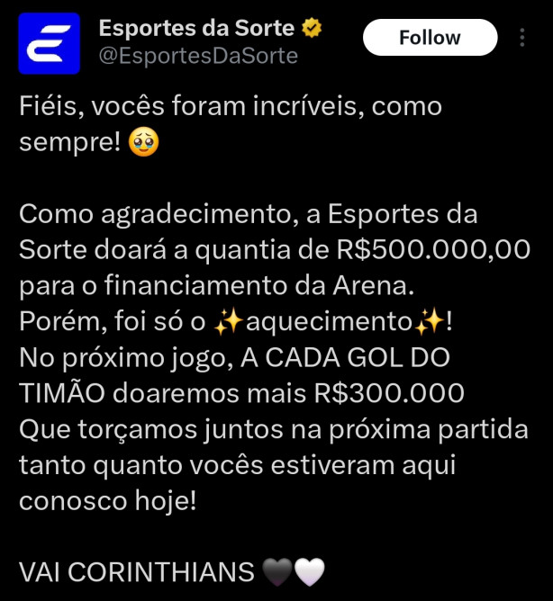 20 gols na quarta e quitamos a Arena