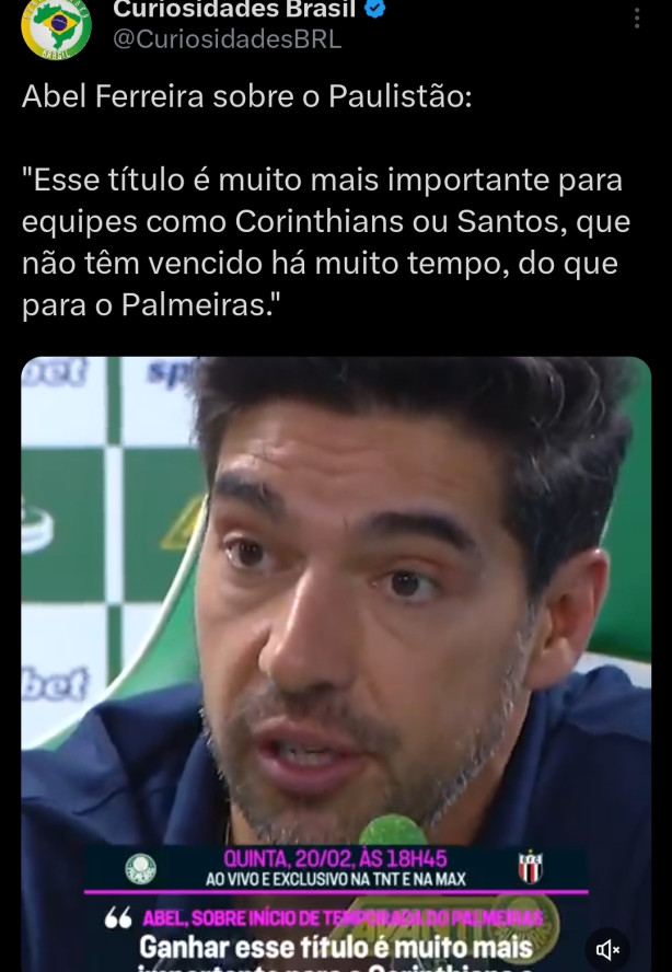 A forma deles desvalorizar o rival e dizer que no vale nada pra eles