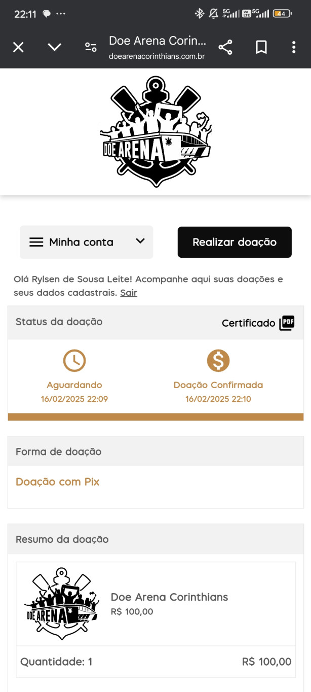Mais uma doao...