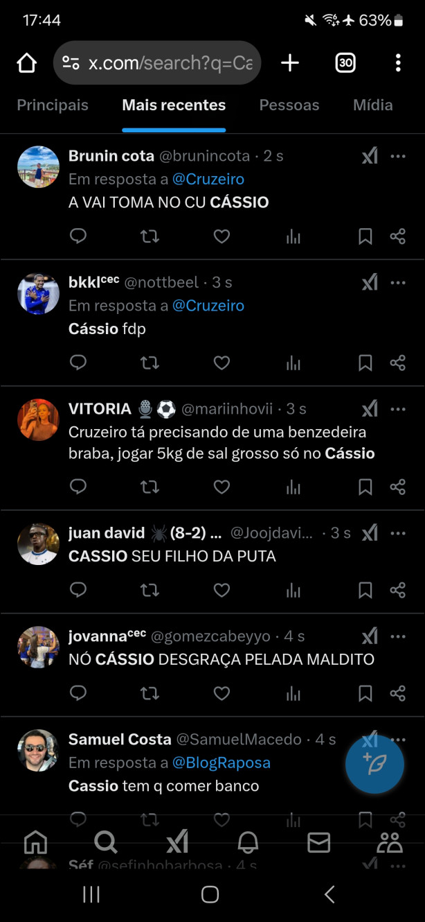 Mais uma falha do Cssio no Cruzeiro