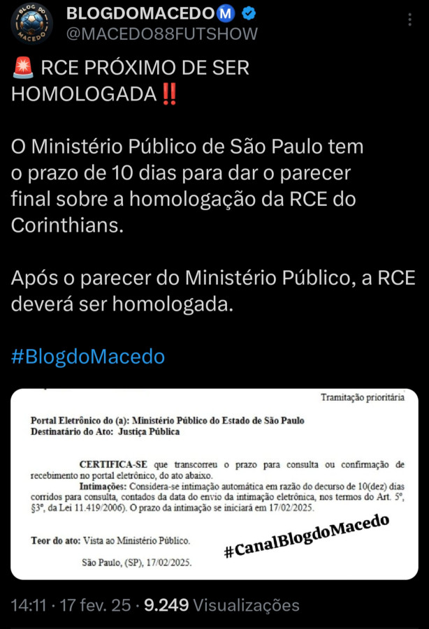 RCE prximo de ser Homologada!