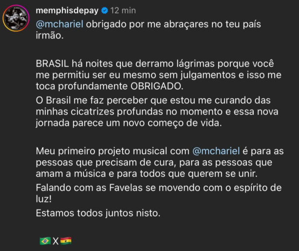 Memphis se declara ao Brasil!