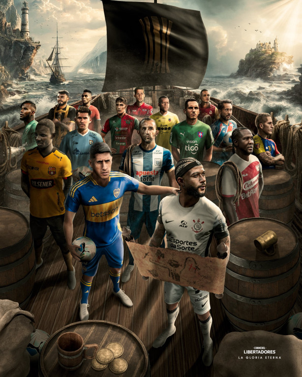 Wallpaper da CONMEBOL com os times da pr libertadores
