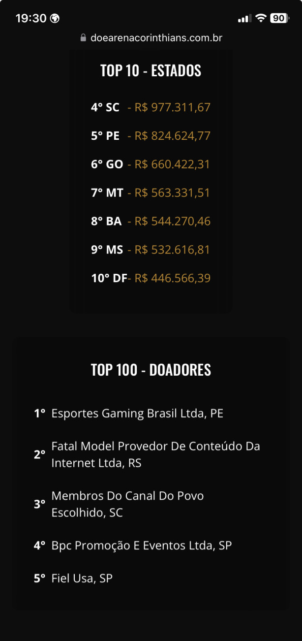 Meu Tim&atilde;o n�o faz doa��o?