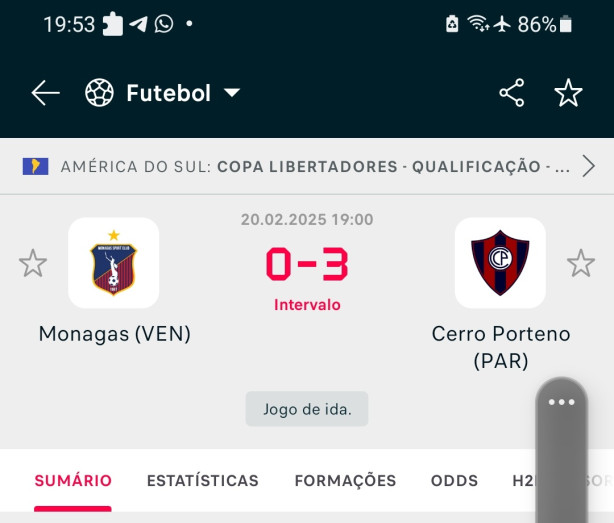 Cerro porteno destruindo time venezuelano