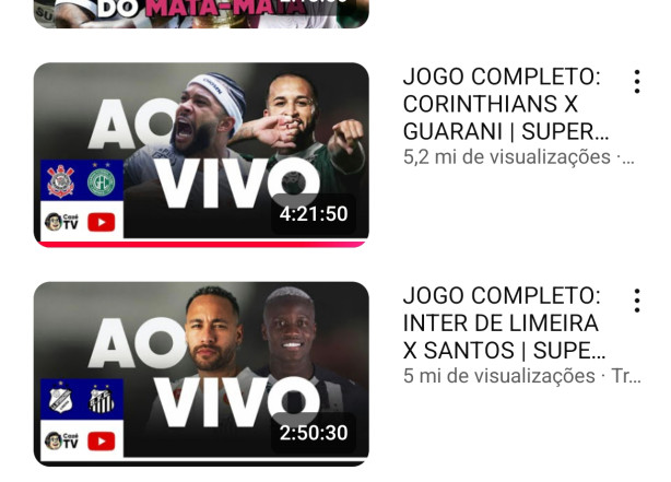 Disputa com neymar no mesmo horario!