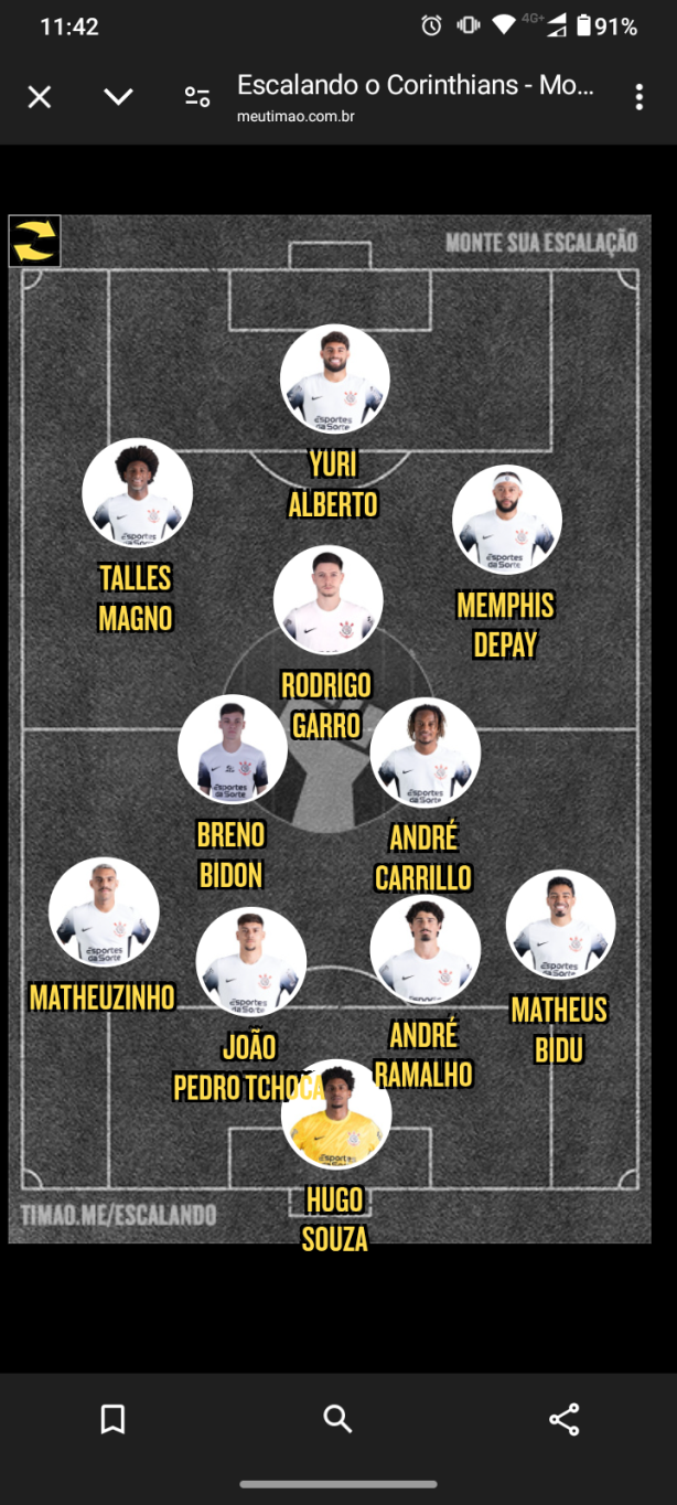 Time para amanh� contra UCV