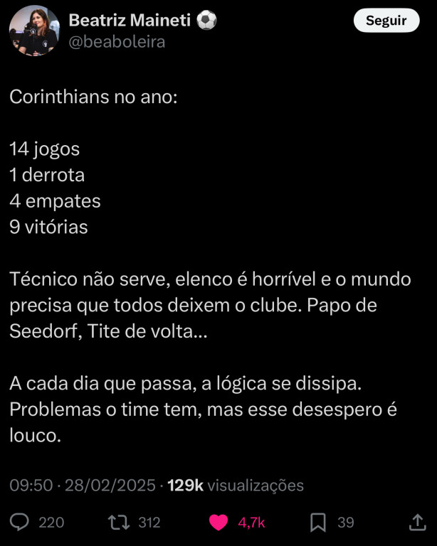 Apresentadora do meu Tim&atilde;o foi muito bem nessa!