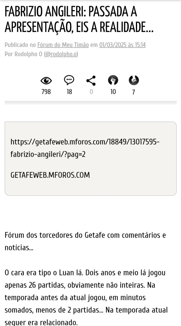 Fabrizio Angileri: Eis a realidade...