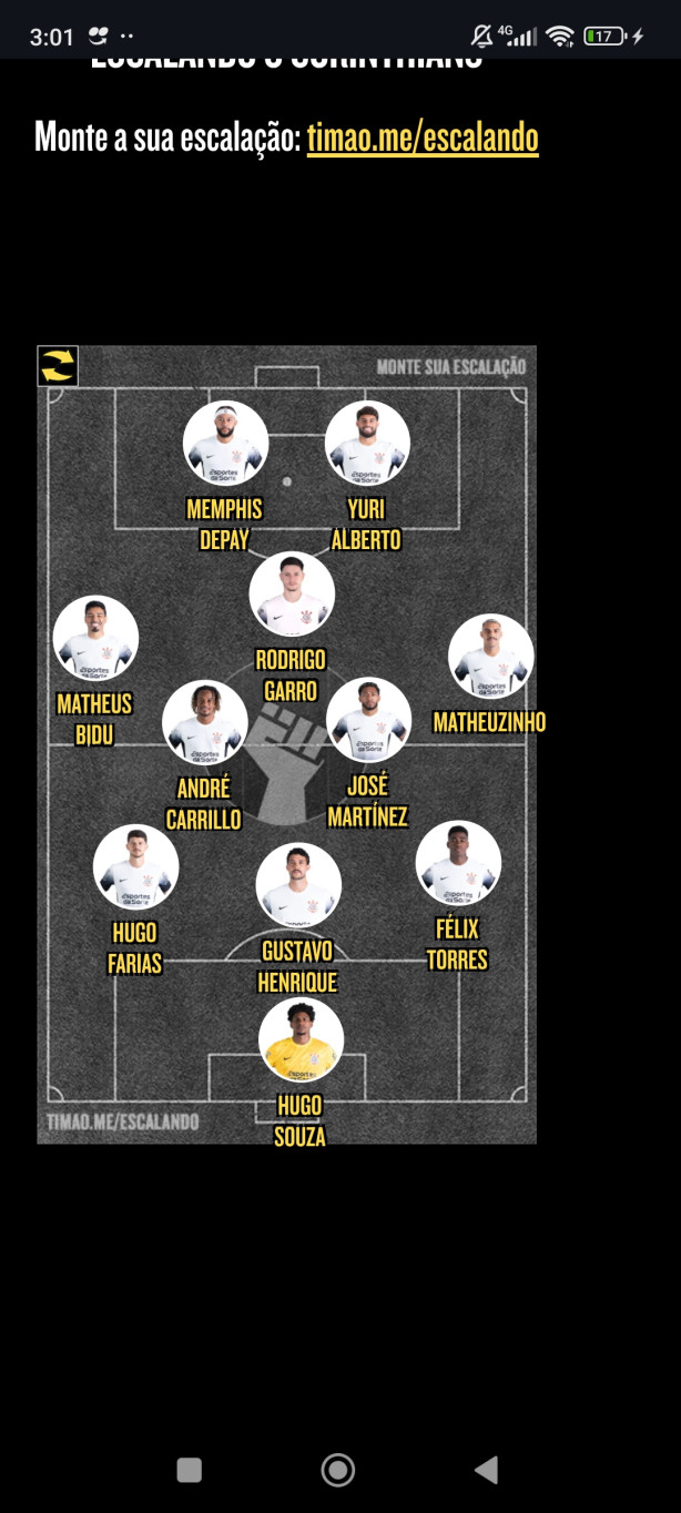 Escala��o ideal para os pr�ximos jogos