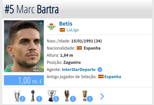 ZAGUEIRO- Bartra, Real Betis