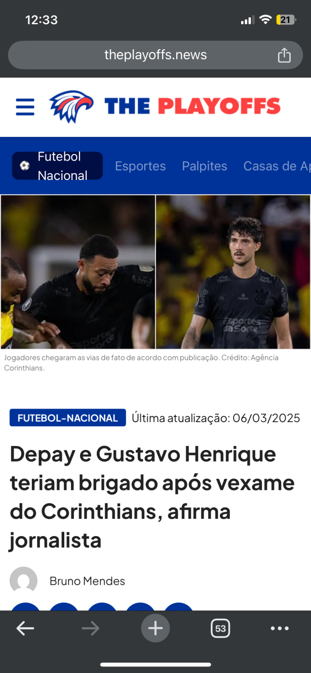 Briga entrem Memphis e Gustavo Henrique