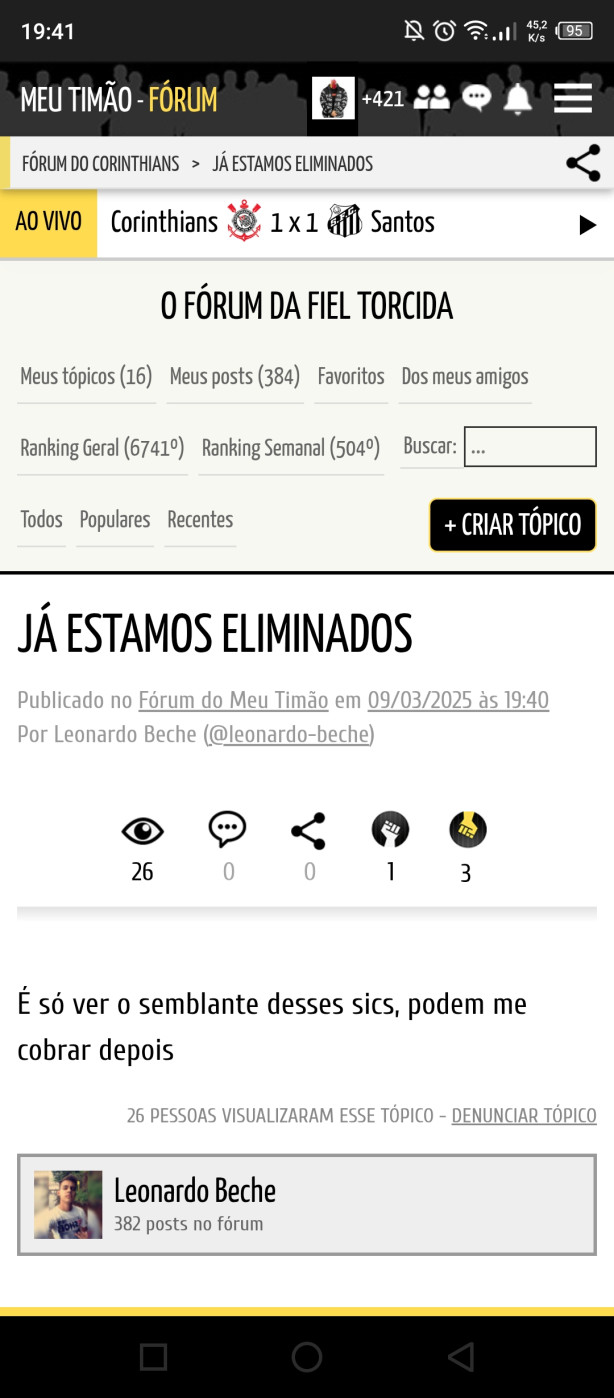Leonardo Beche, voc� est� sendo cobrado