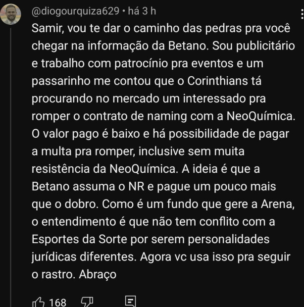 Um cara no YouTube comentou isso...