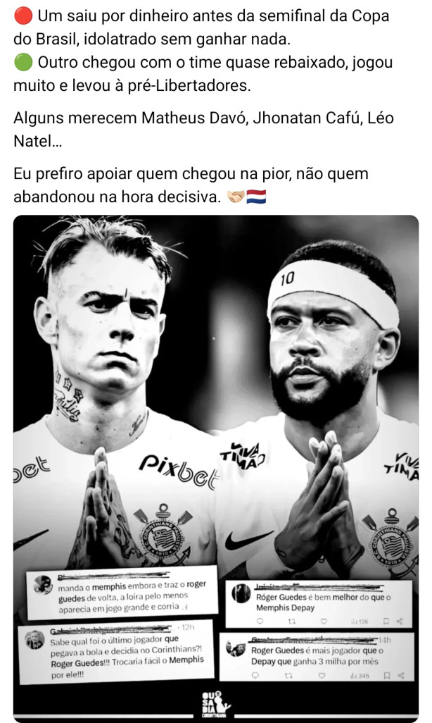 Quem viu essa do Memphis e Roger Guedes?