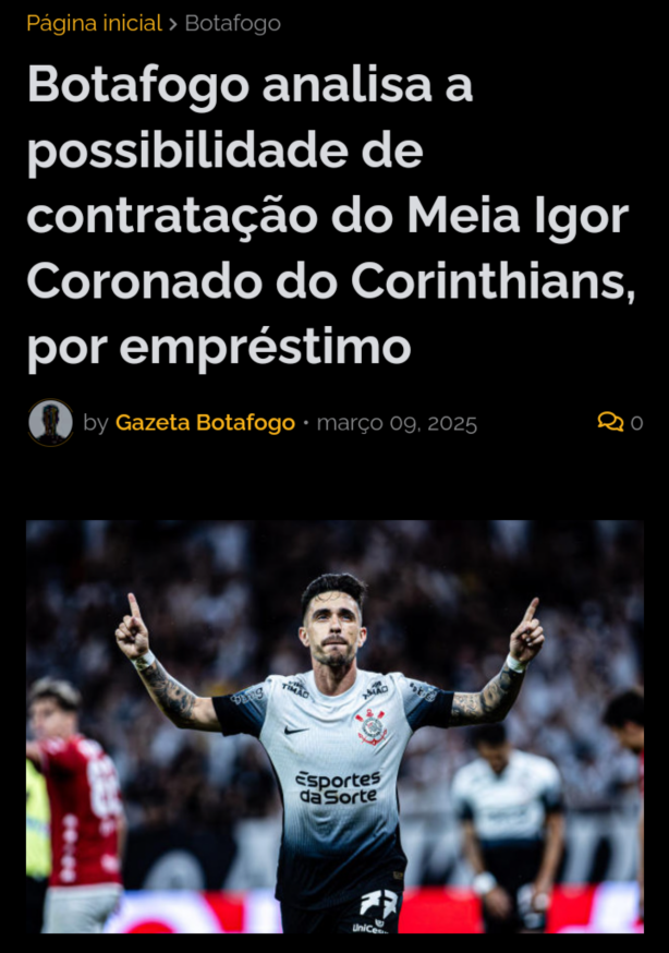 Botafogo se interessa por Igor Coronado