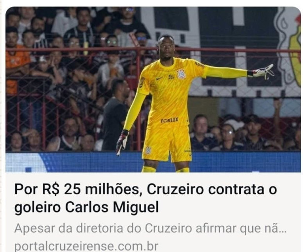 off - Cruzeiro contrata Carlos Miguel