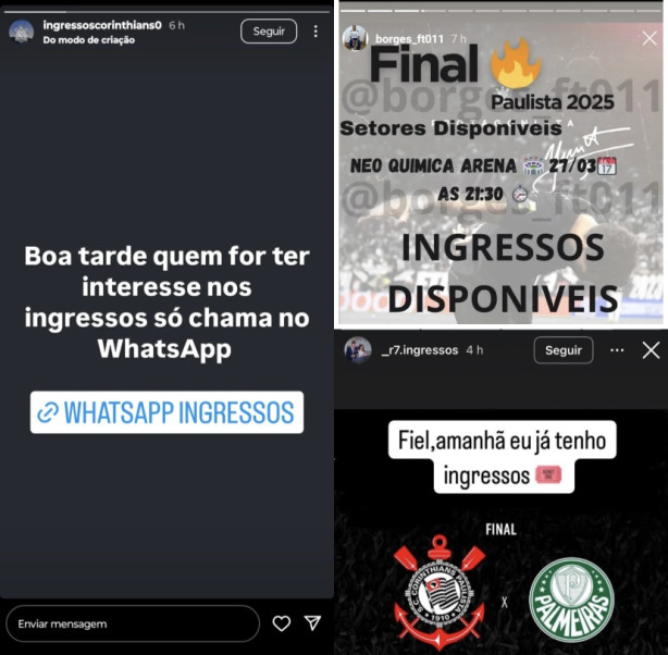 O cambismo come�ou antes mesmo das vendas