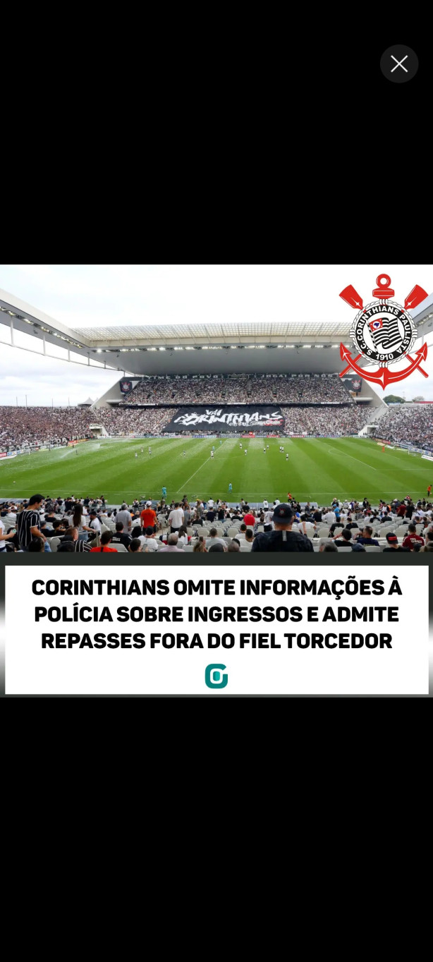Corinthians admite desvio de ingressos!