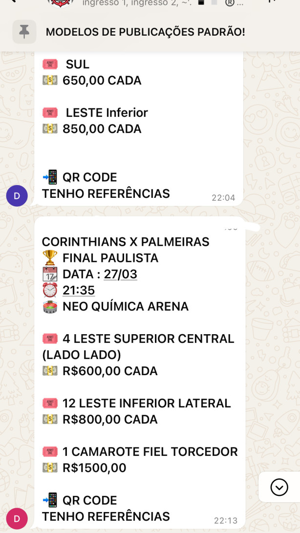 Quase no existem cambistas para a final!