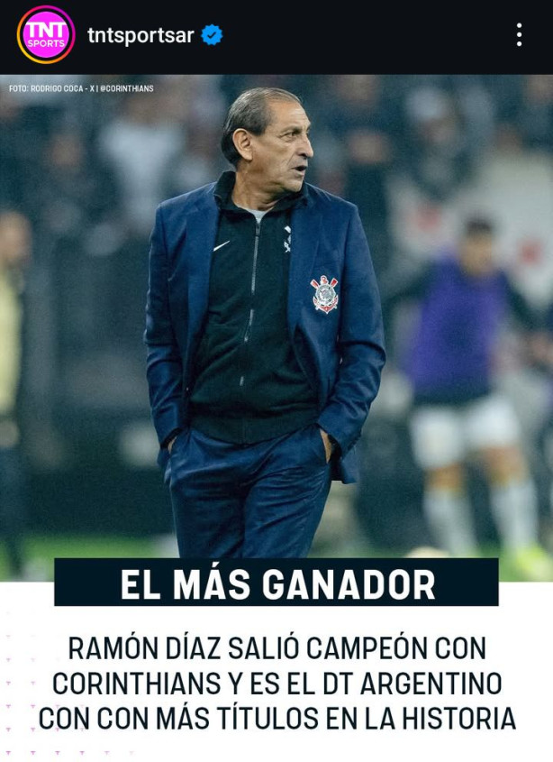 Ramn Daz se tornou o treinador argentino com mais ttulos na histria