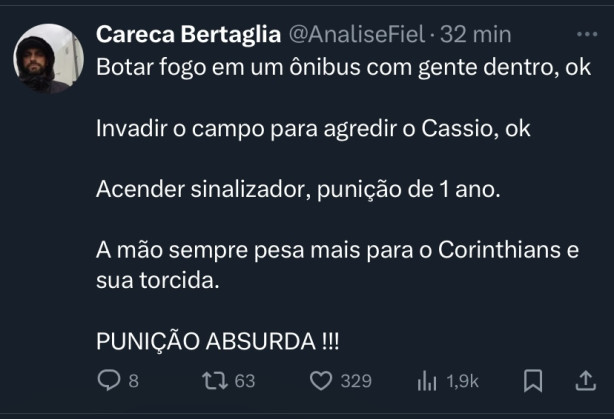 Nota oficial ou Augusto sobre a puni��o: rea��o