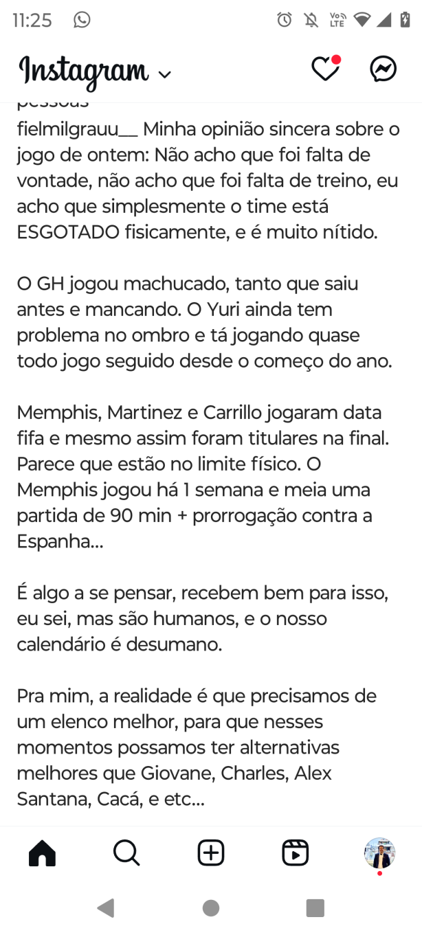 Melhor an�lise do jogo :