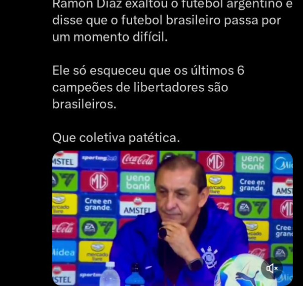 O velho tomou o gadernal antes de dar aquela coletiva p�s jogo ontem?