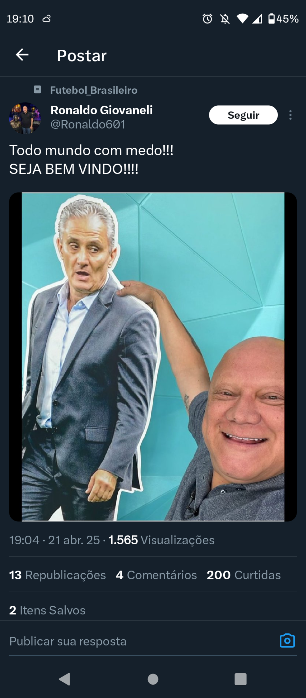 Ronaldo Giovanelli cravou agora