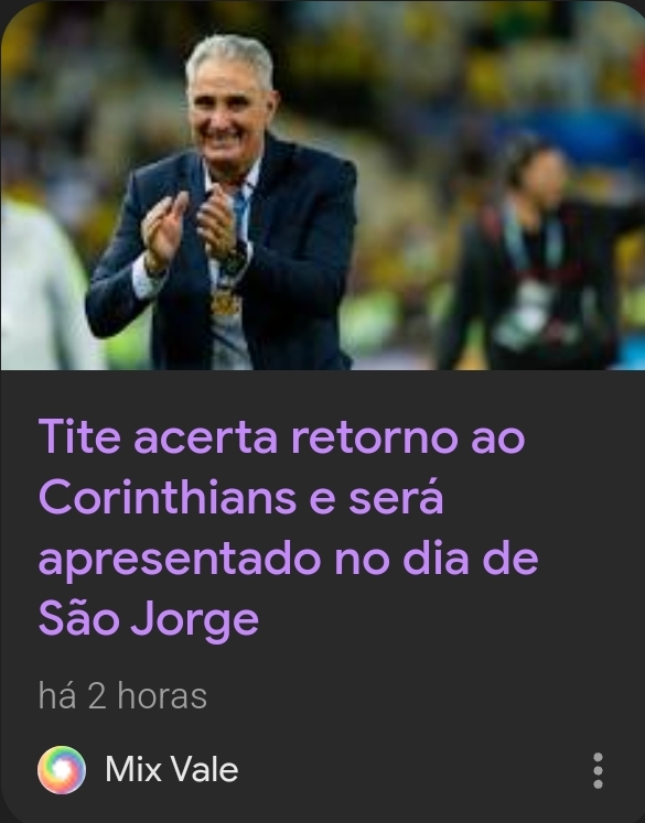 Tite acerta retorno ao Corinthians e ser apresentado no dia de So Jorge