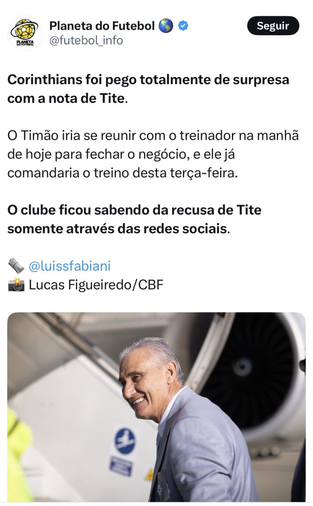 Aqui o Tite teve car�ter