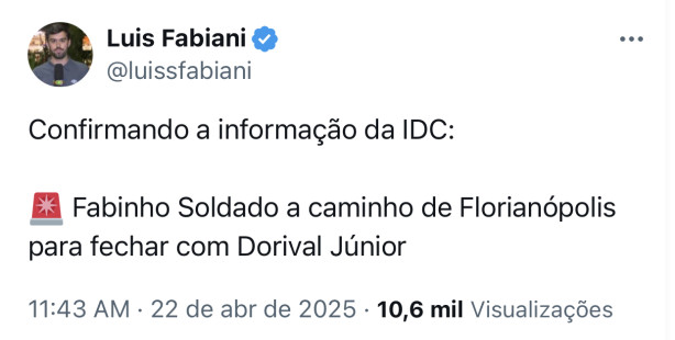 �, vamos de Dorival mesmo!