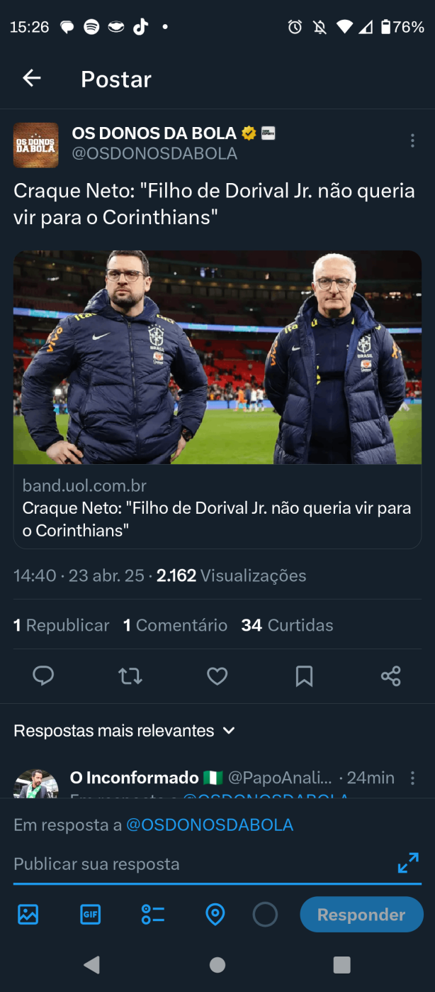 Neto j comeou a tumultuar