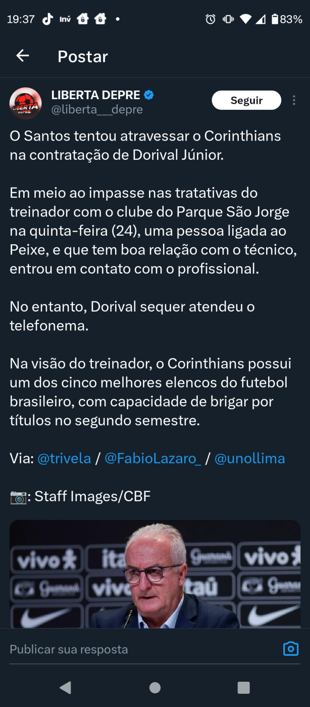 Dorival mijou no San7os