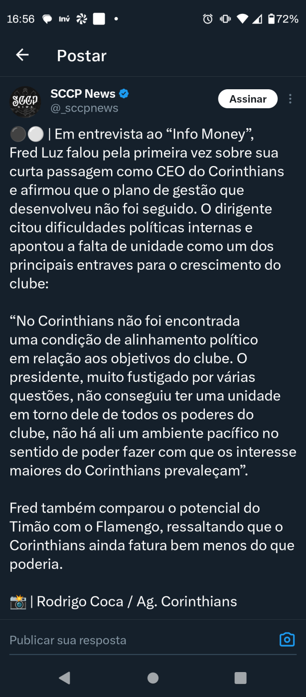 Declarao grave do Fred Luz