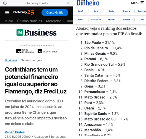 O Corinthians � um "pa�s" extremamente rico!