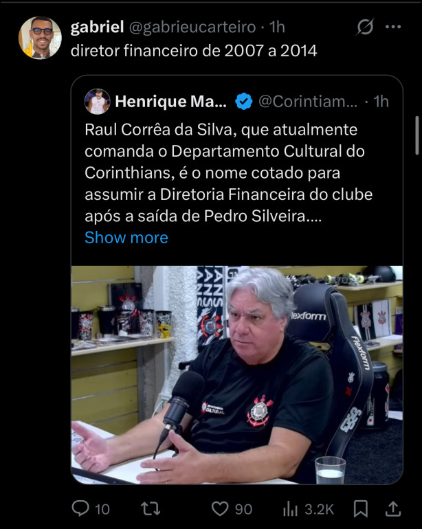 Tem gente desmerecendo. Olha o cotado, foi diretor de 2007