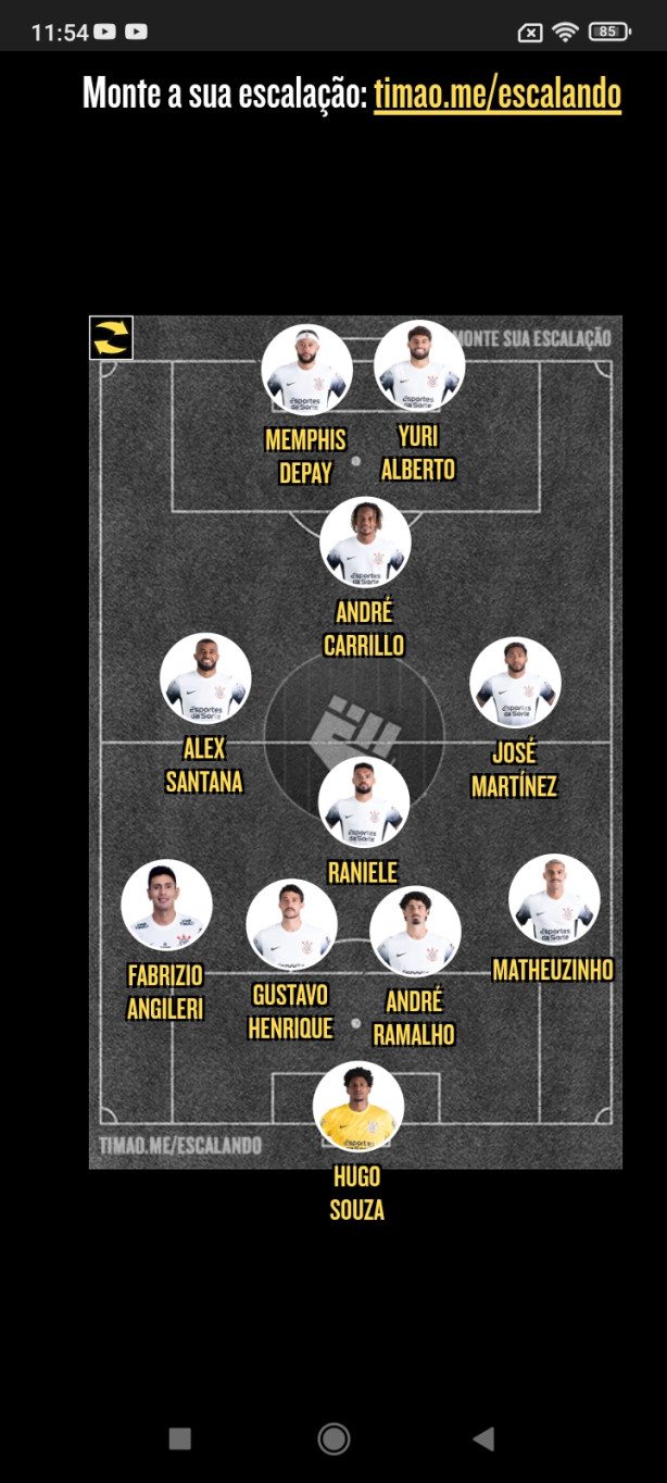 Este  meu time pra hoje!