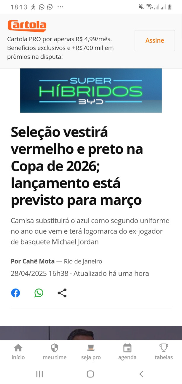 A sele��o acabou