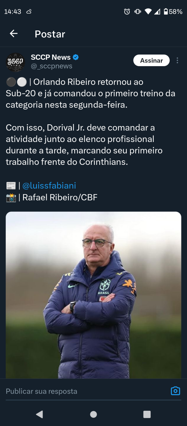 Dorival deve dar o primeiro treino a tarde.