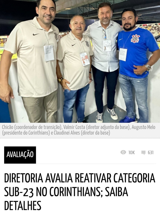 Duvida: Se o Augusto Melo cair a galera da base cai junto?