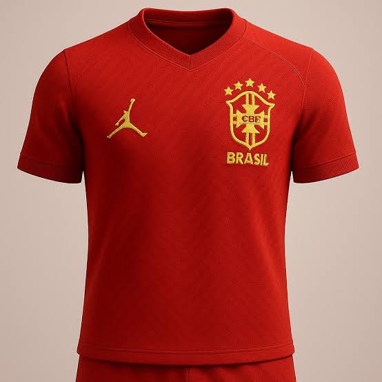 Sobre a camisa vermelha da sele��o
