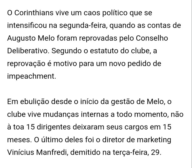 Caos pol�tico
