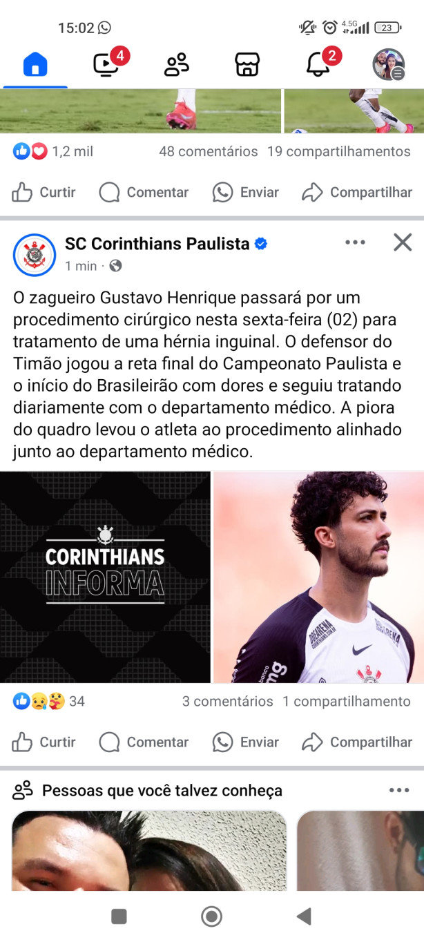 Gustavo Henrique vai fazer cirurgia
