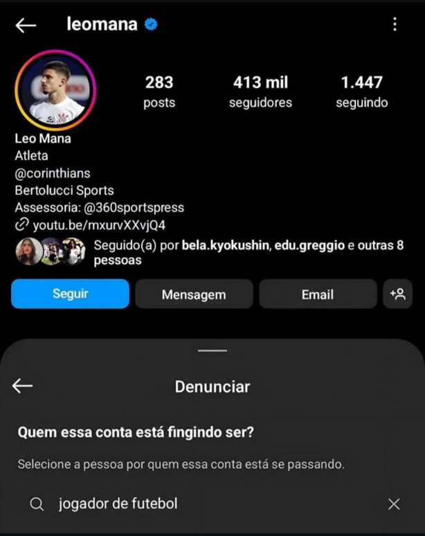 J� fiz minha parte, denunciei