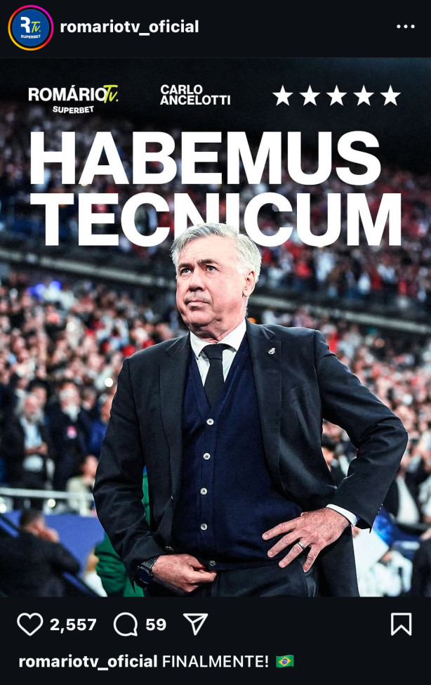 off: Ancelotti novo t�cnico do Brasil
