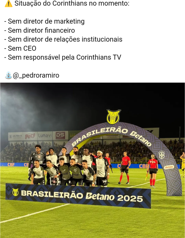 Augusto Mello esfacelou o Corinthians de vez.