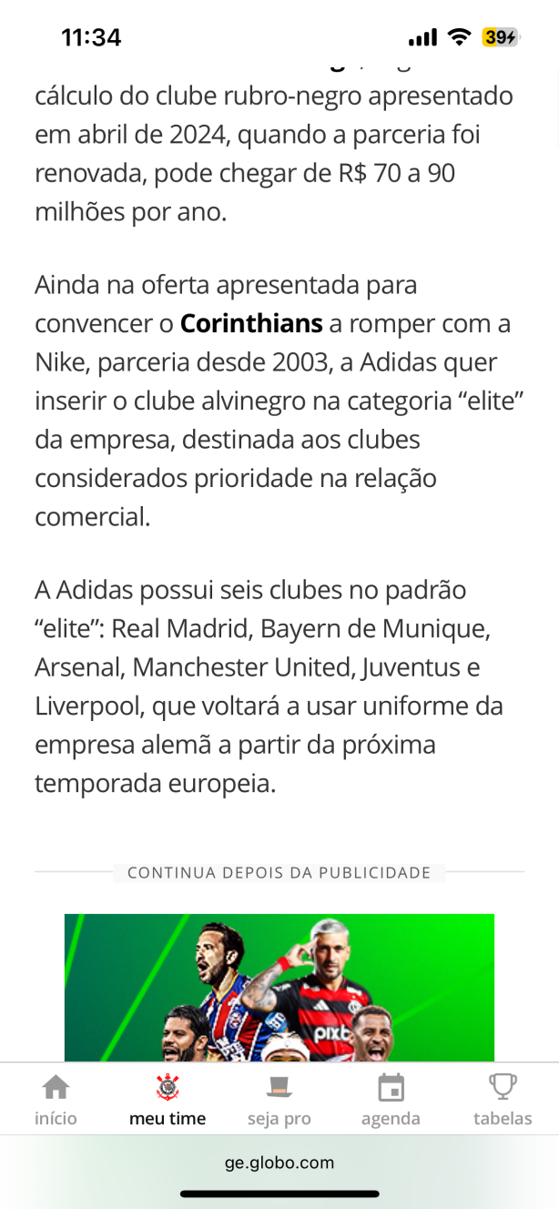 Eu sou muito pr Nike, mas o que a adidas nos oferece  absurdo