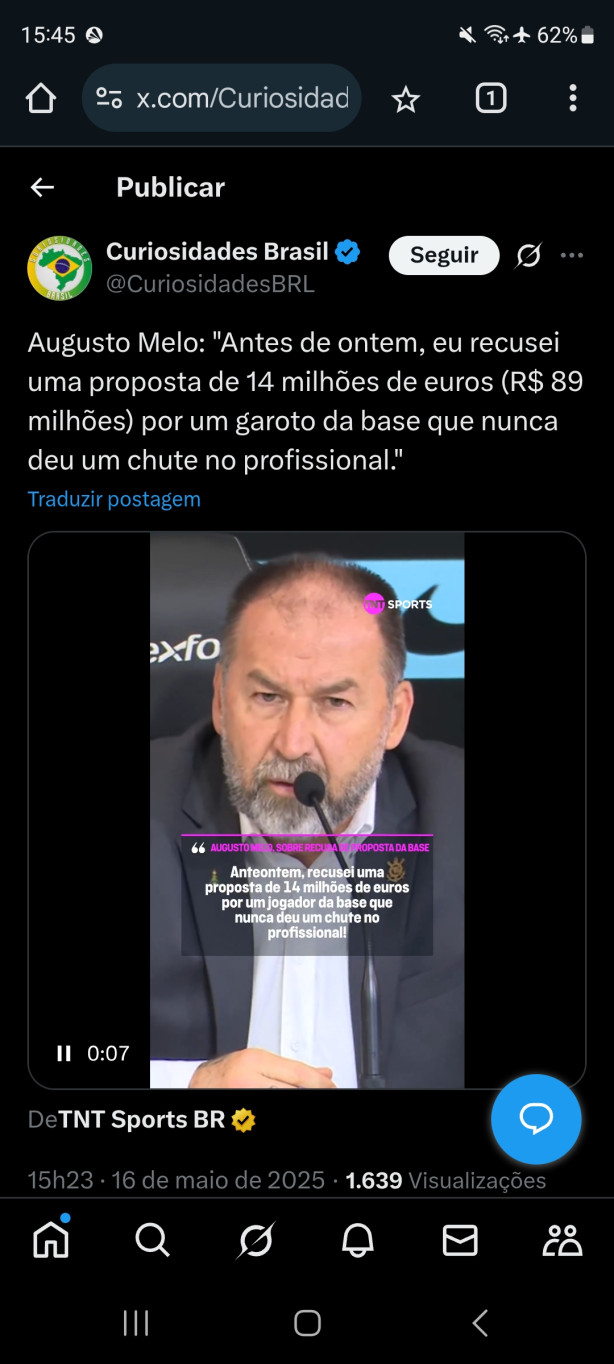 Teste cognitivo do Augusto Melo!
