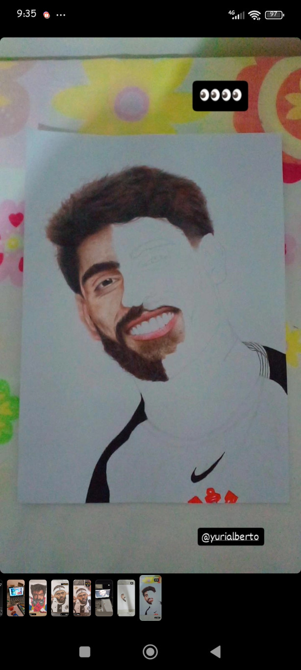 Come�ando um novo desenho do Yuri...